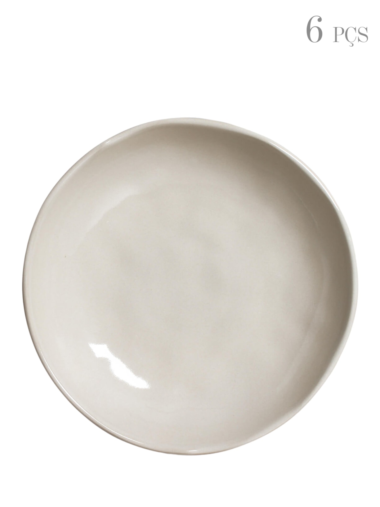 Prato Fundo Bio Stoneware Clay Branco Porto Brasil