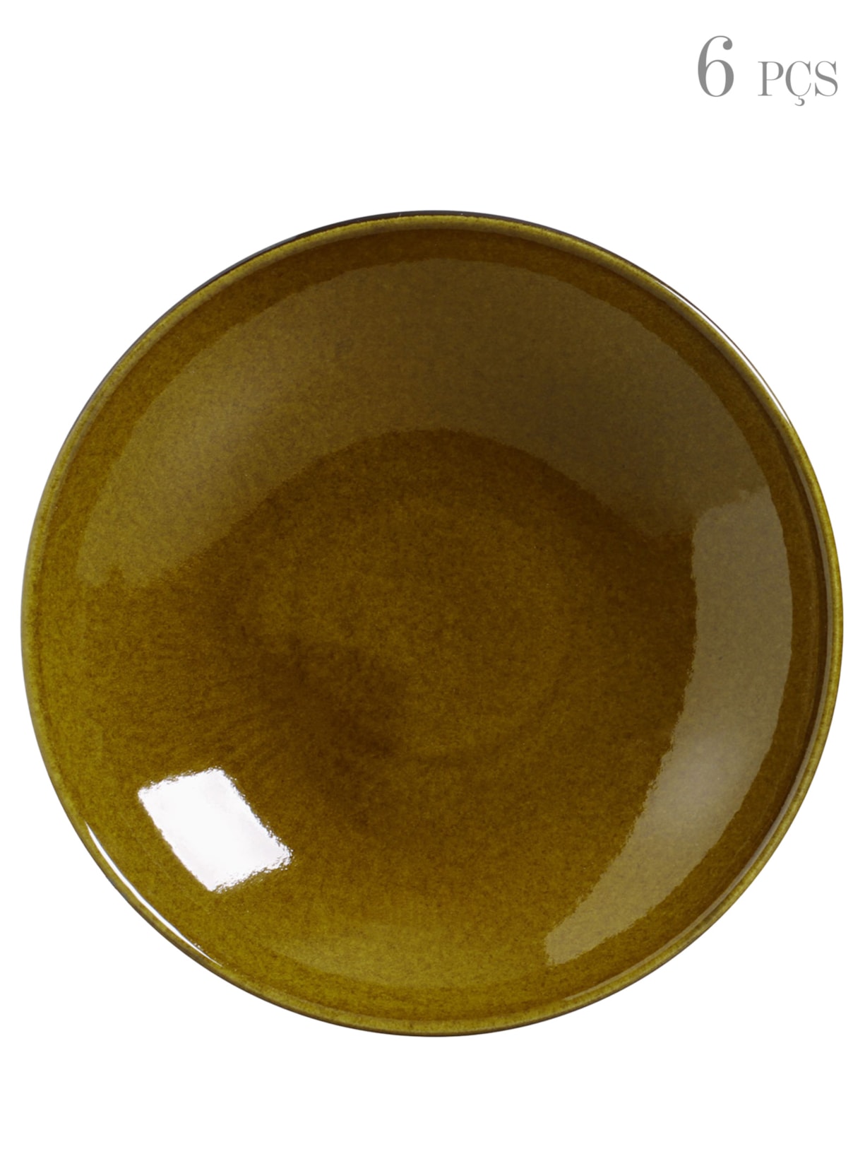 Prato Fundo Coup Stoneware Âmbar - Amarelo