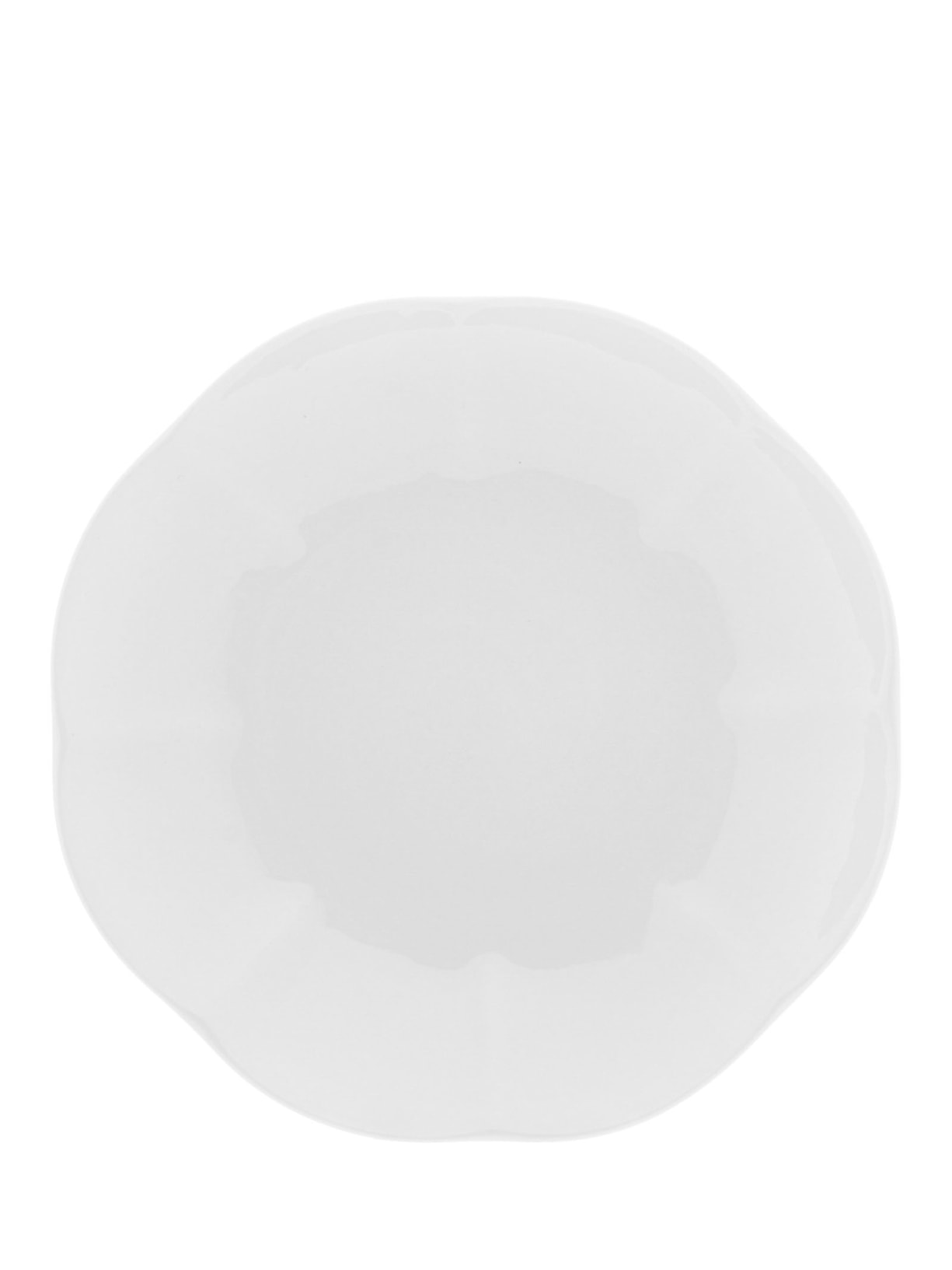 Prato Fundo Leaf Em Porcelana - Branco