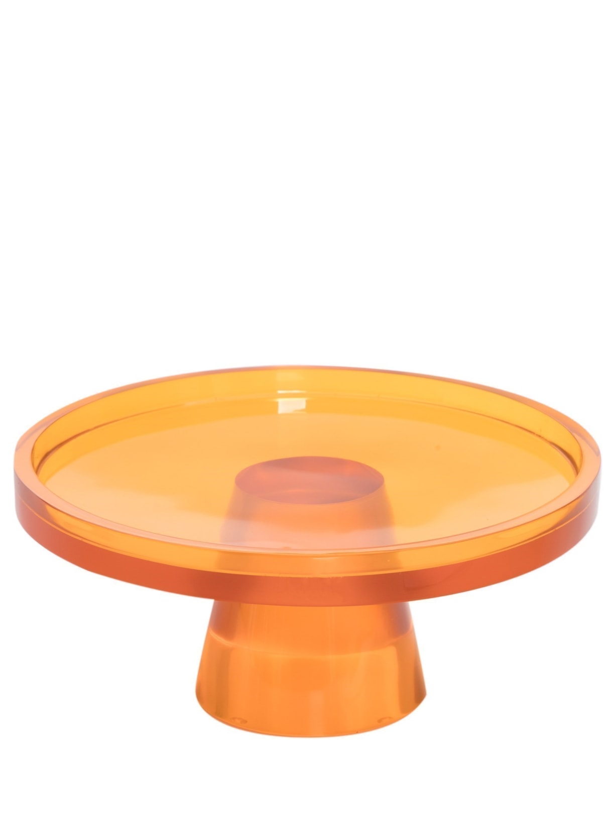 Prato Para Bolo Básico Pequeno Com Borda Laranja '2Home