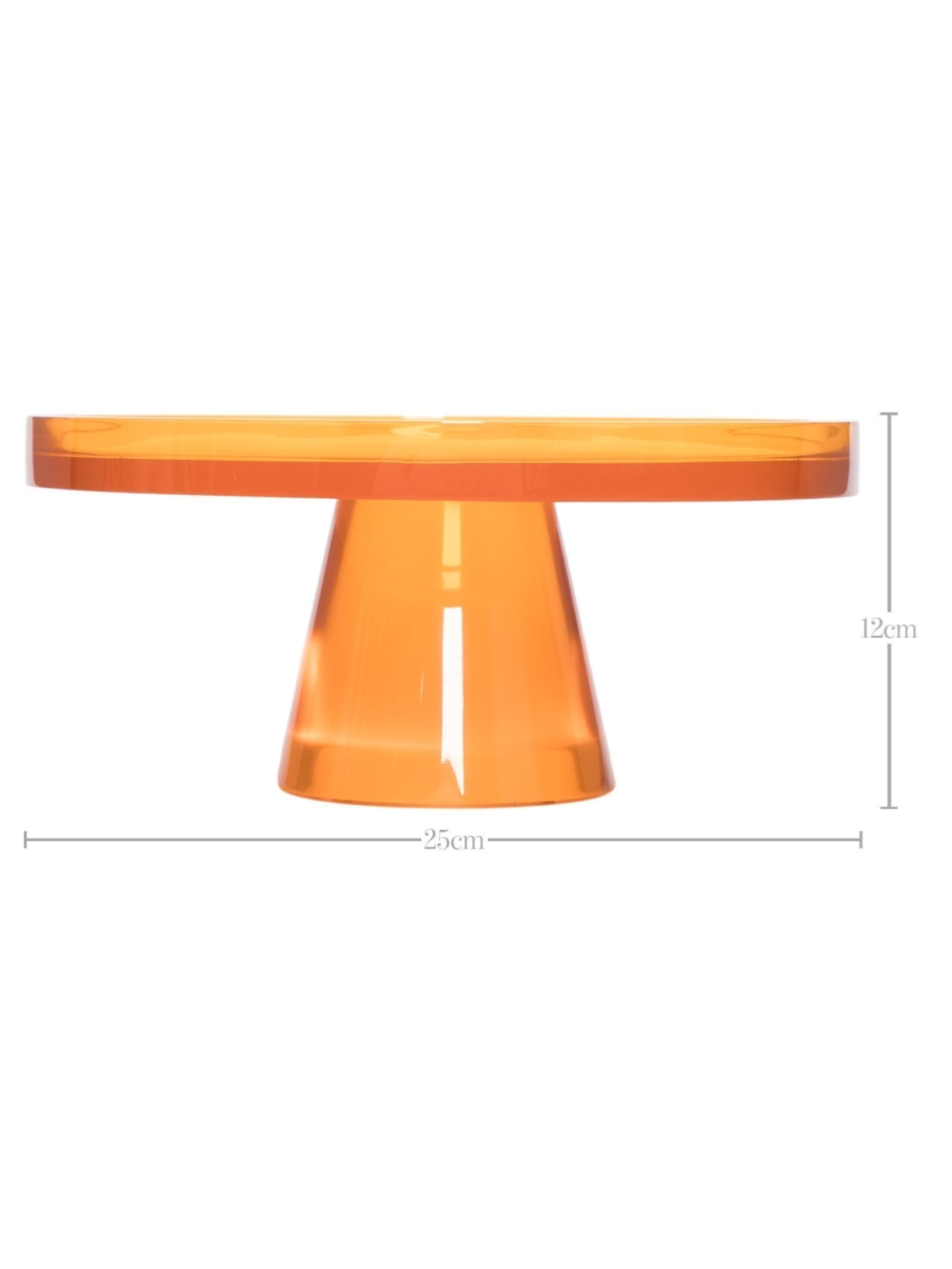 Prato Para Bolo Básico Pequeno Com Borda Laranja '2Home