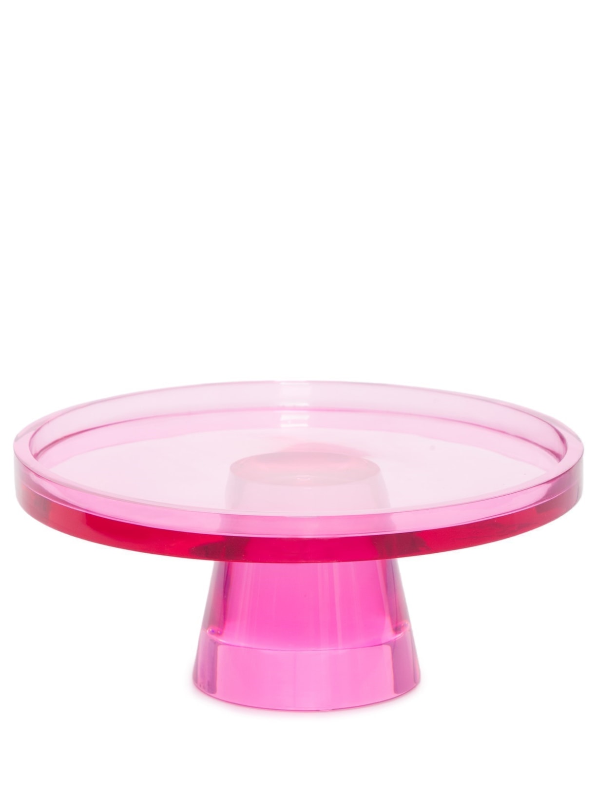 Prato Para Bolo Básico Pequeno Com Borda Rosa '2Home