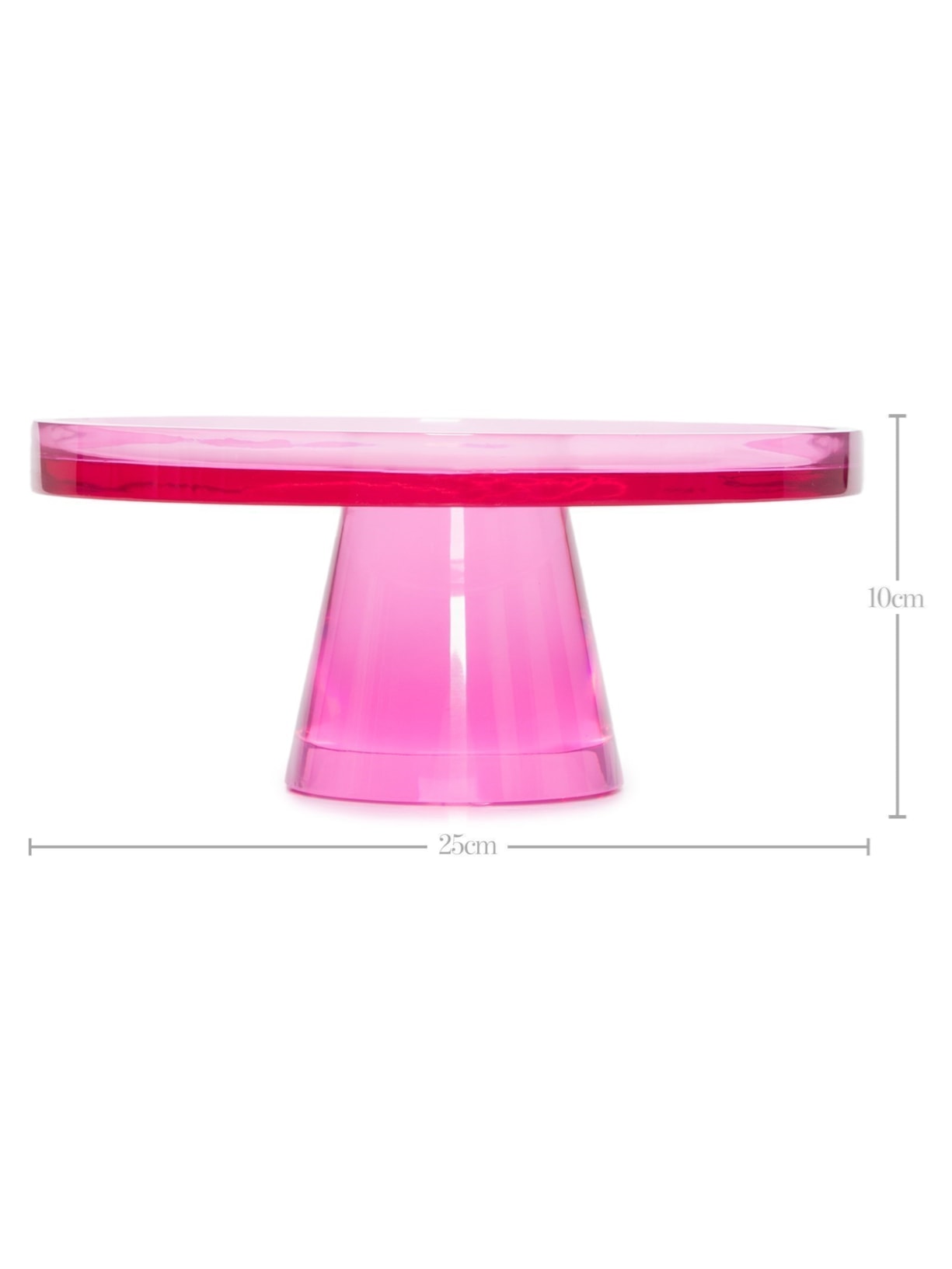 Prato Para Bolo Básico Pequeno Com Borda Rosa '2Home