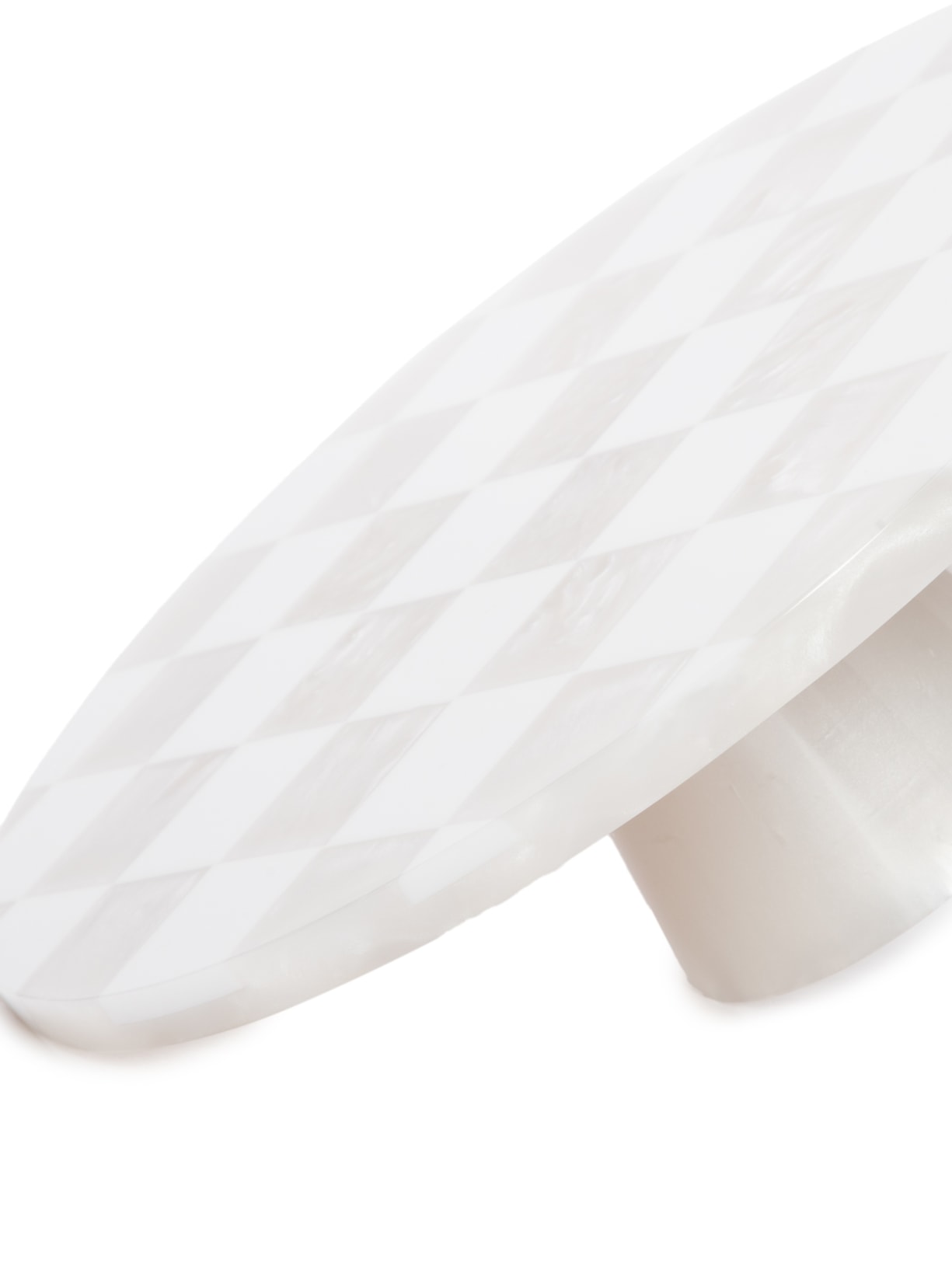 Prato Para Bolo Xadrez Médio Off White '2Home