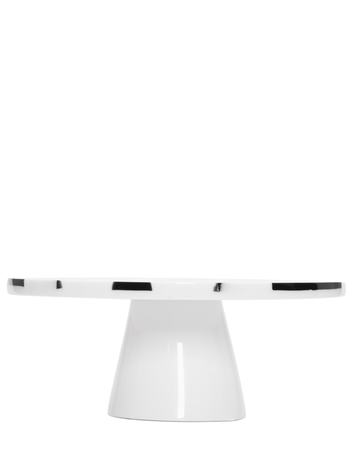 Prato Para Bolo Xadrez Pequeno - Branco