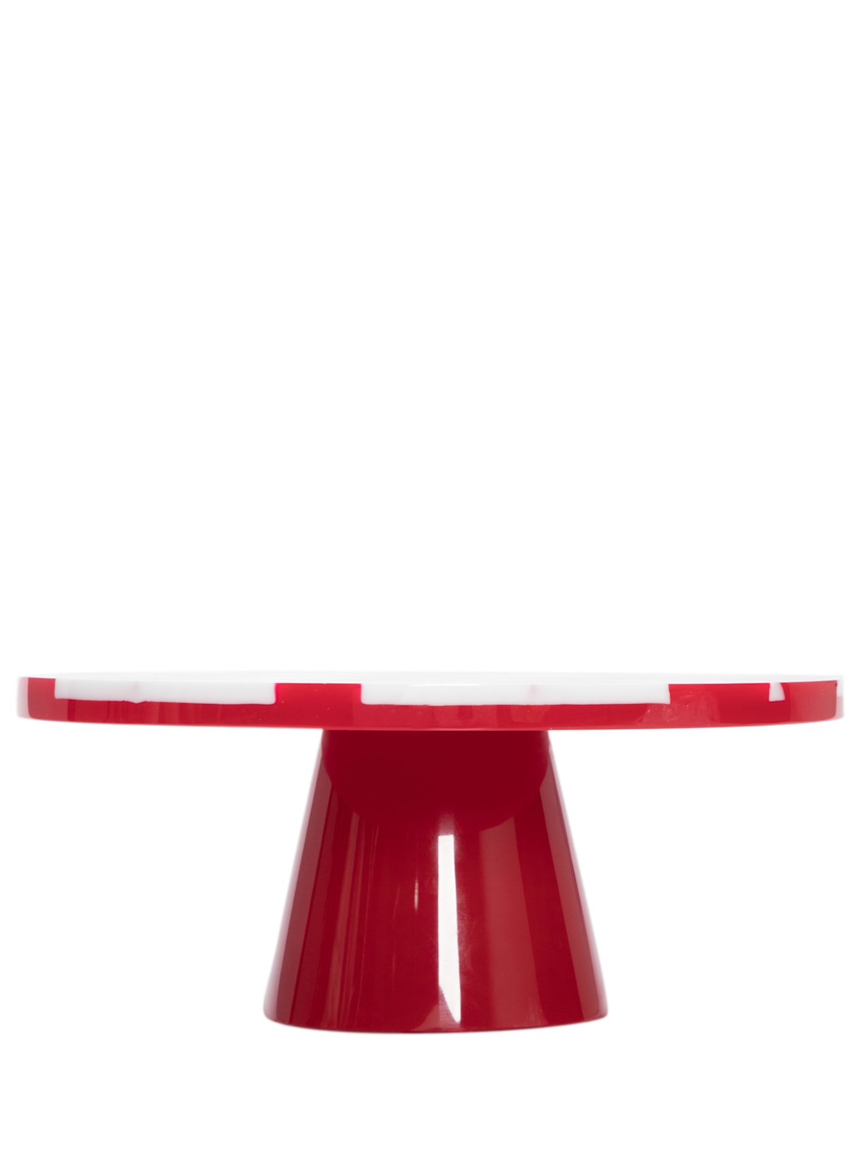 Prato Para Bolo Xadrez Pequeno - Vermelho