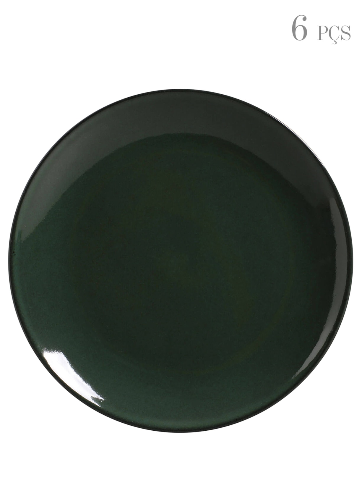 Prato Raso Coup Stoneware Naturale - Verde
