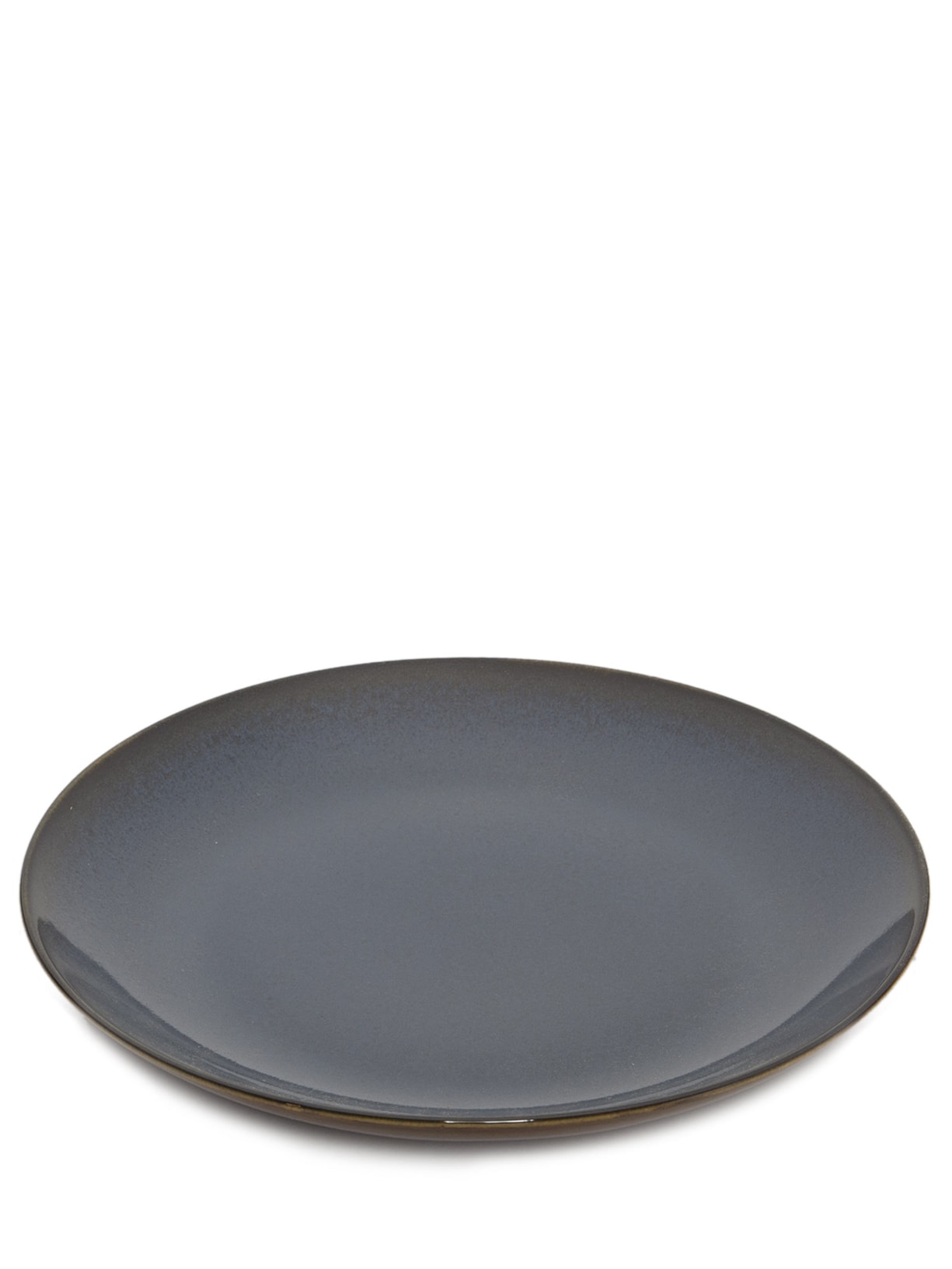 Prato Raso Noir Em Cerâmica Azul '2Home