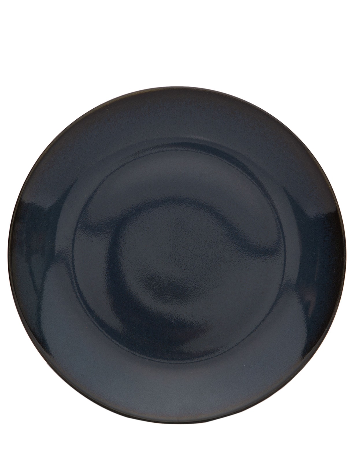 Prato Raso Noir Em Cerâmica Azul '2Home