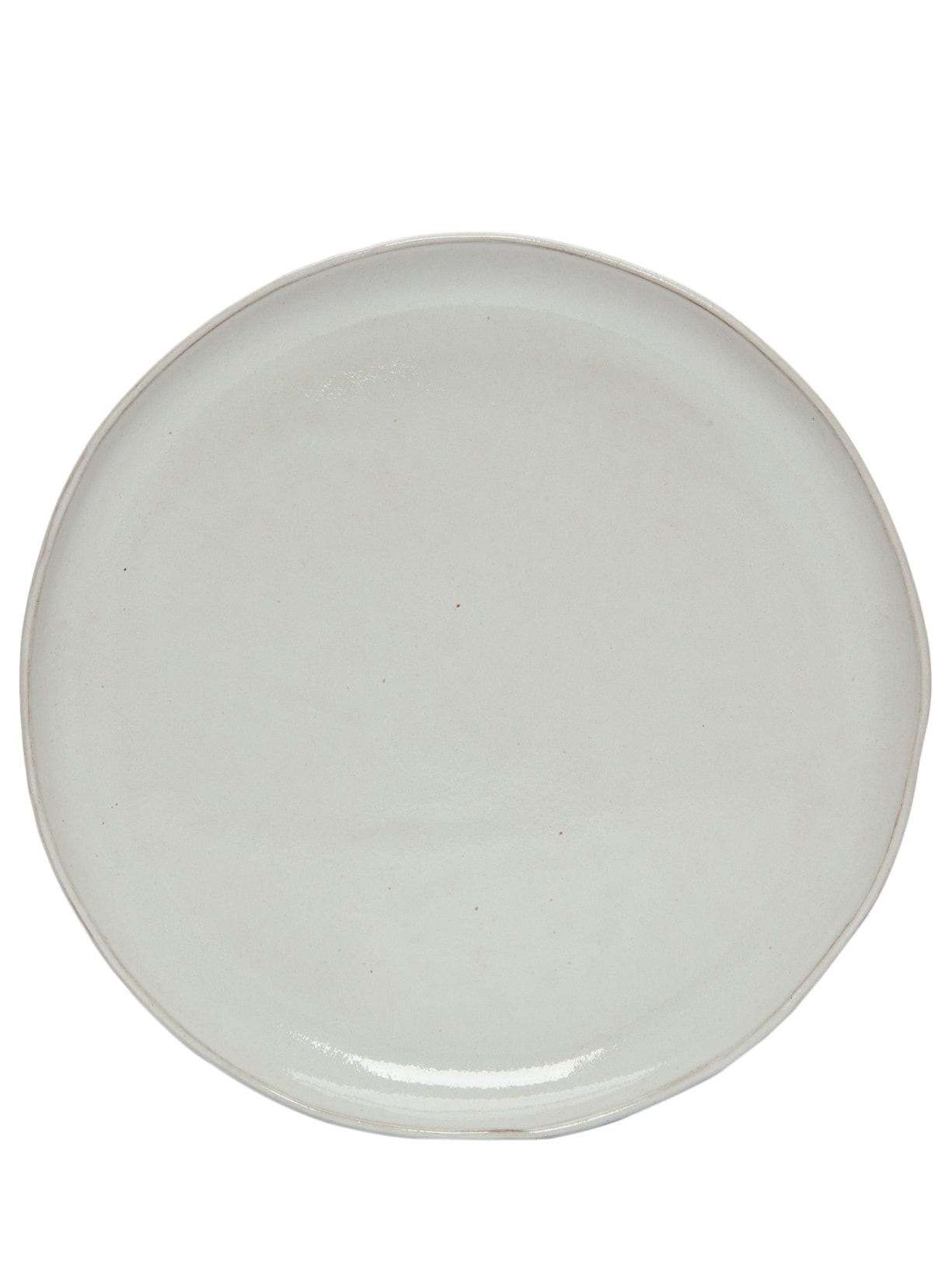 Prato Raso Orgânico Em Cerâmica - Branco