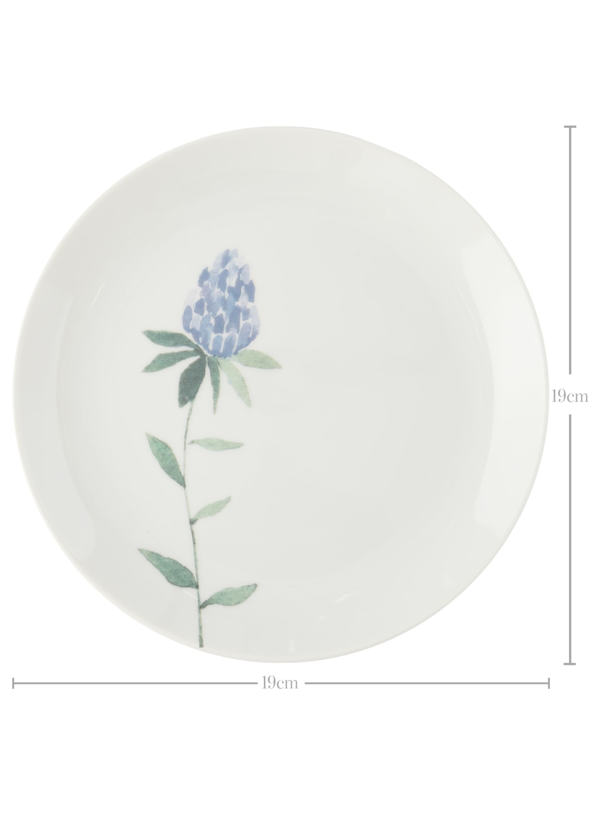 Prato Sobremesa Flor Do Campo 1 Unidade Branco Bold Eye