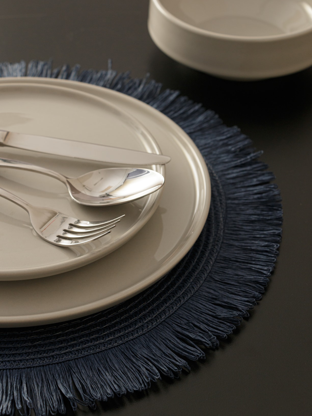 Prato Sobremesa Vadim Em Cerâmica Cinza Wolff