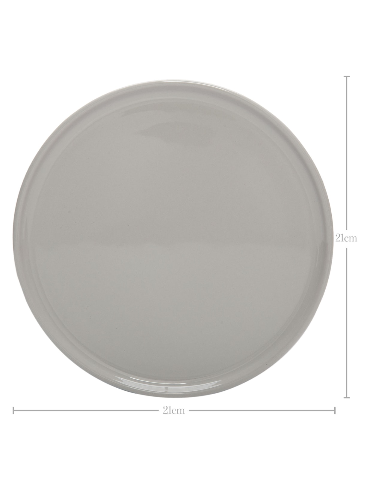 Prato Sobremesa Vadim Em Cerâmica Cinza Wolff