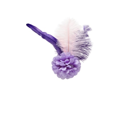 Presilha Feminina Carnaval Penas E Flor - Roxo