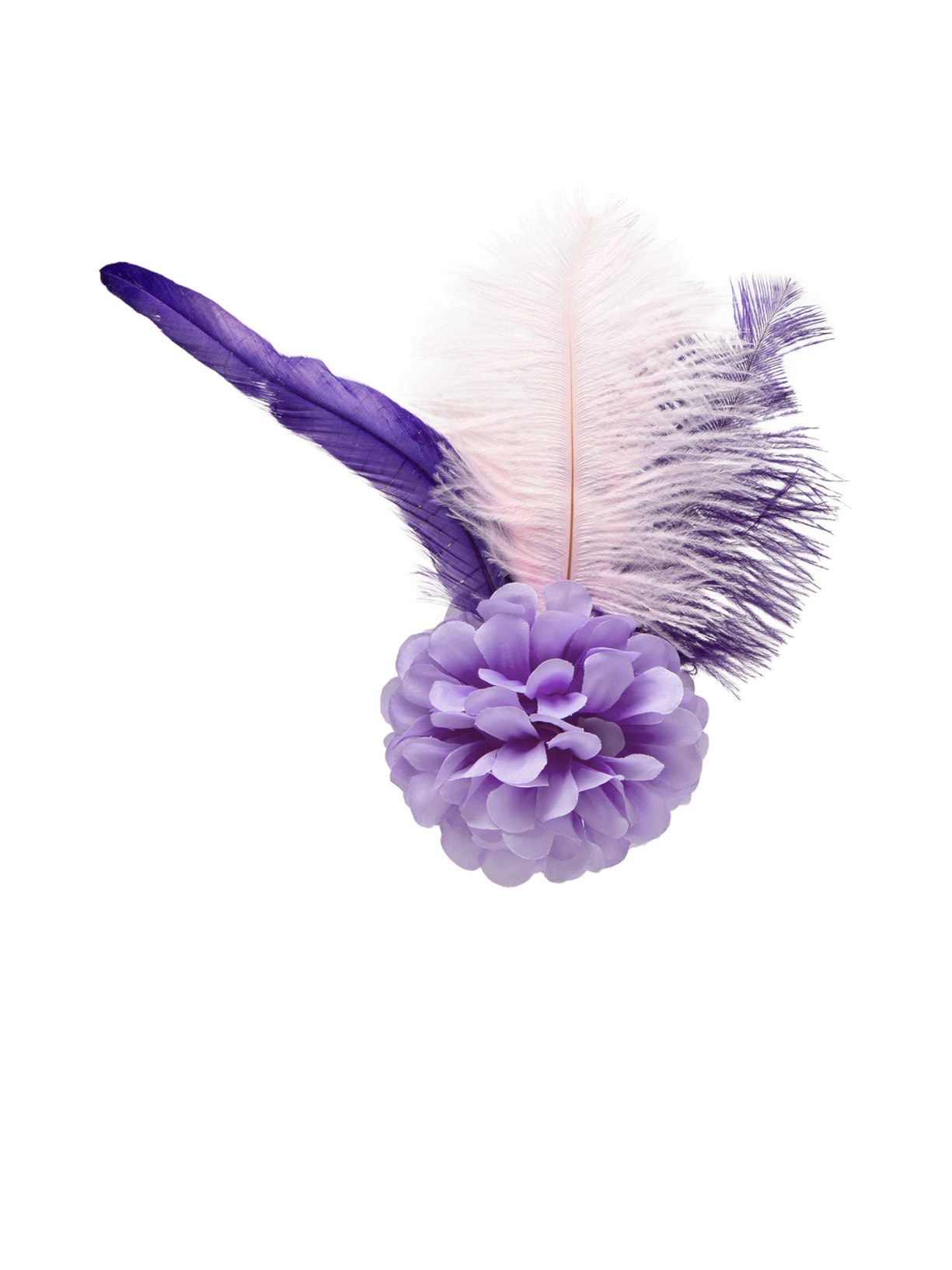 Presilha Feminina Carnaval Penas E Flor - Roxo