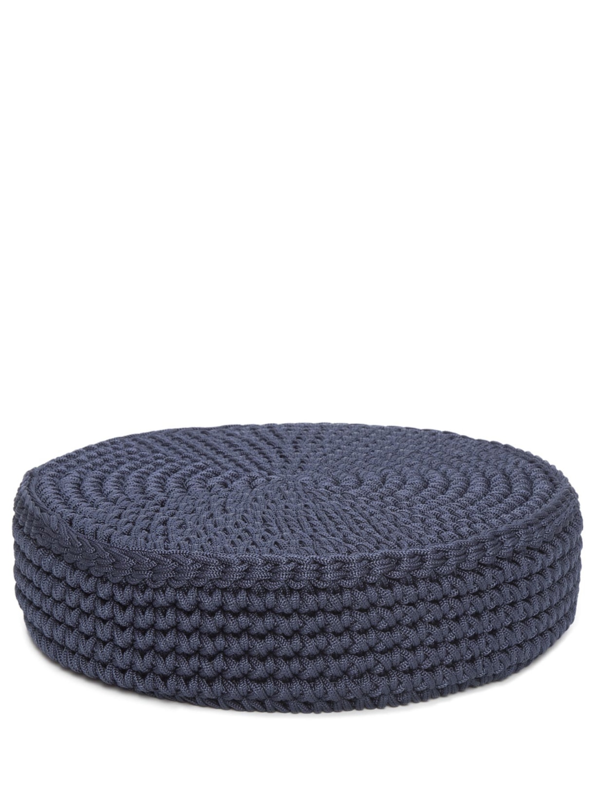 Puff Baixo De Corda Nautica P 1 Peça - Azul