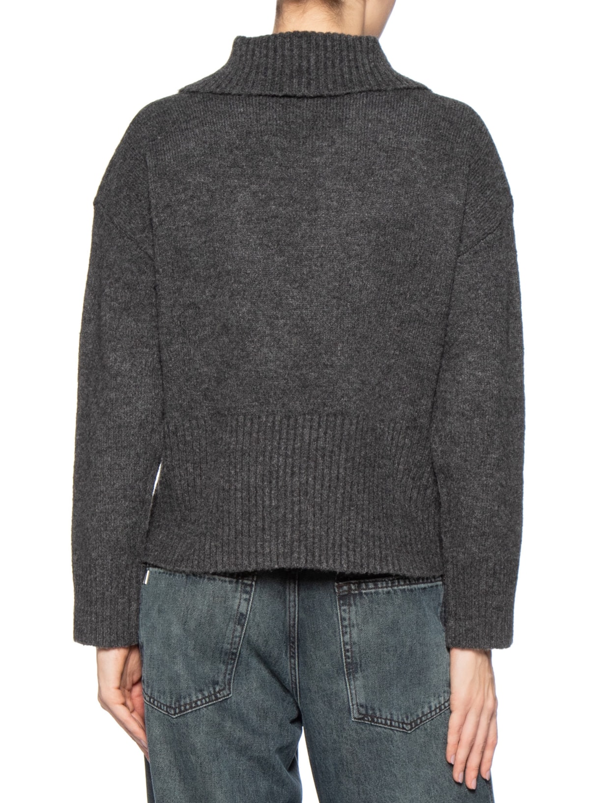 Pull Feminino De Zíper Cinza Animale Jeans