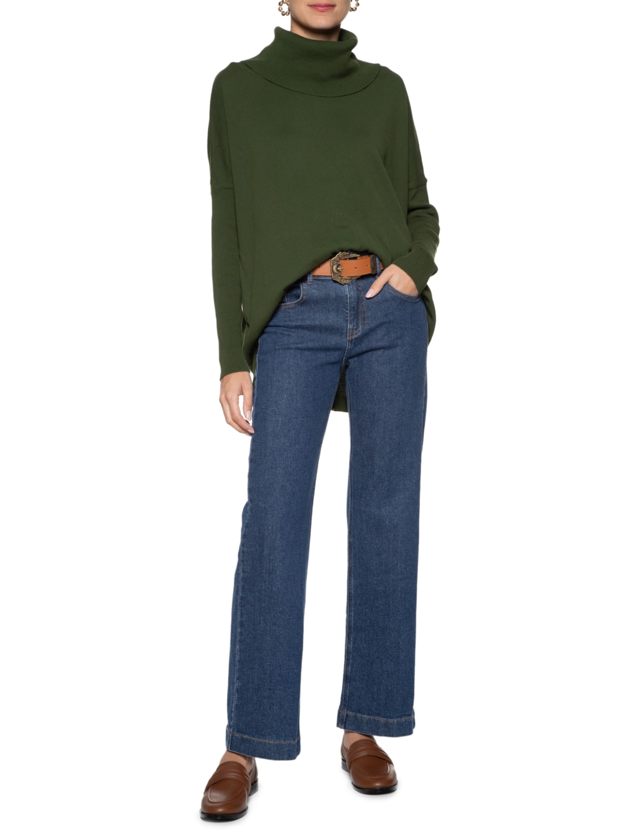 Pull Feminino Maxi Gola Boba Verde Anselmi