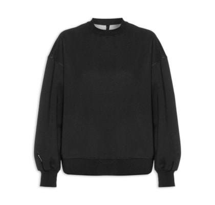 Pullover Feminino Double Oversized - Preto