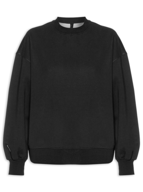 Pullover Feminino Double Oversized - Preto