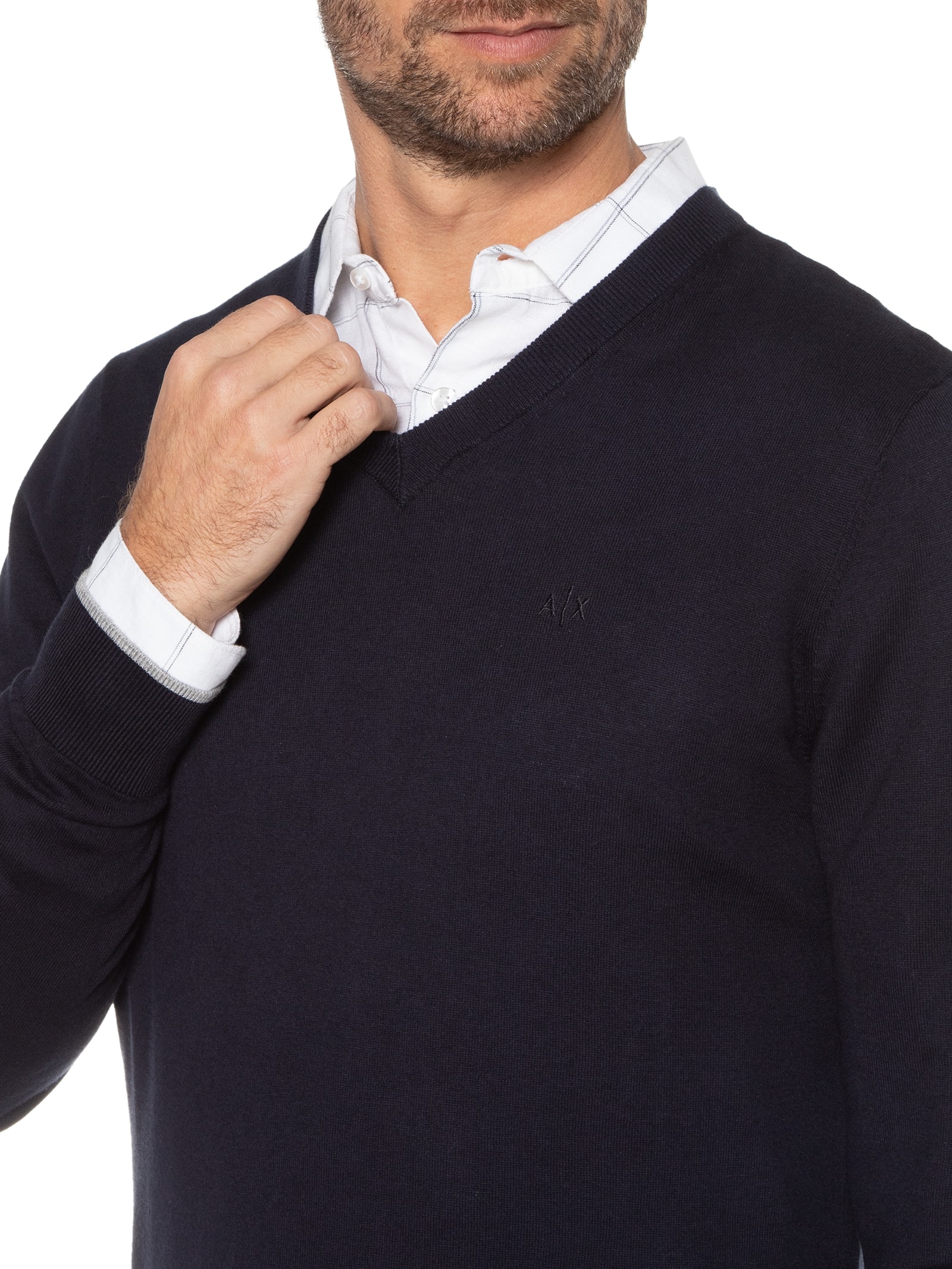 Pulôver Masculino Liso - Azul - Shop2gether
