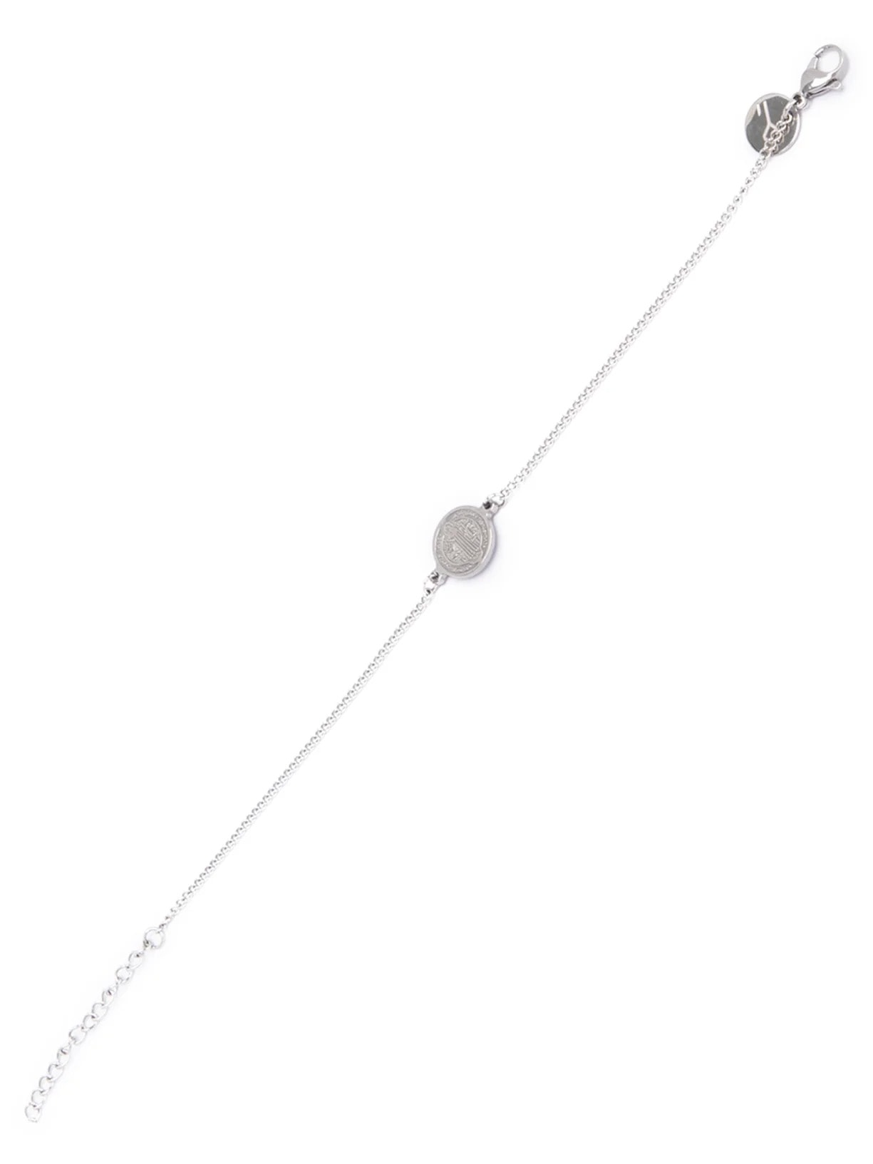Pulseira Amuleto De Corrente Em Aço Prata Key Design