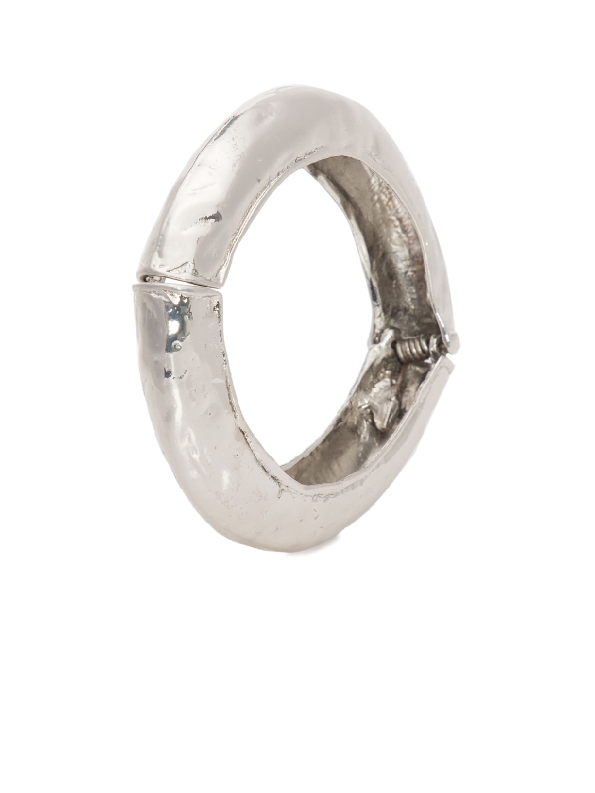 Pulseira Feminina Martelada Em Metal Prata Palone