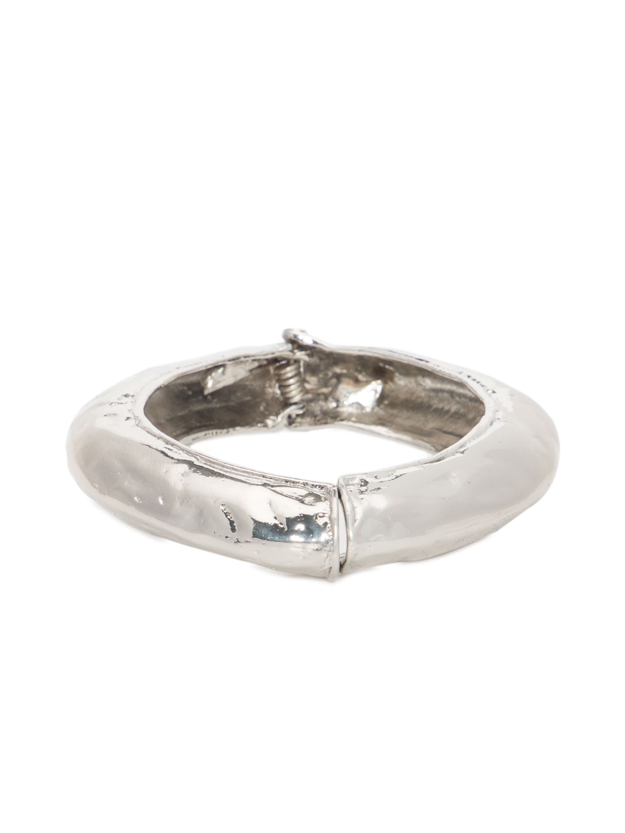 Pulseira Feminina Martelada Em Metal Prata Palone