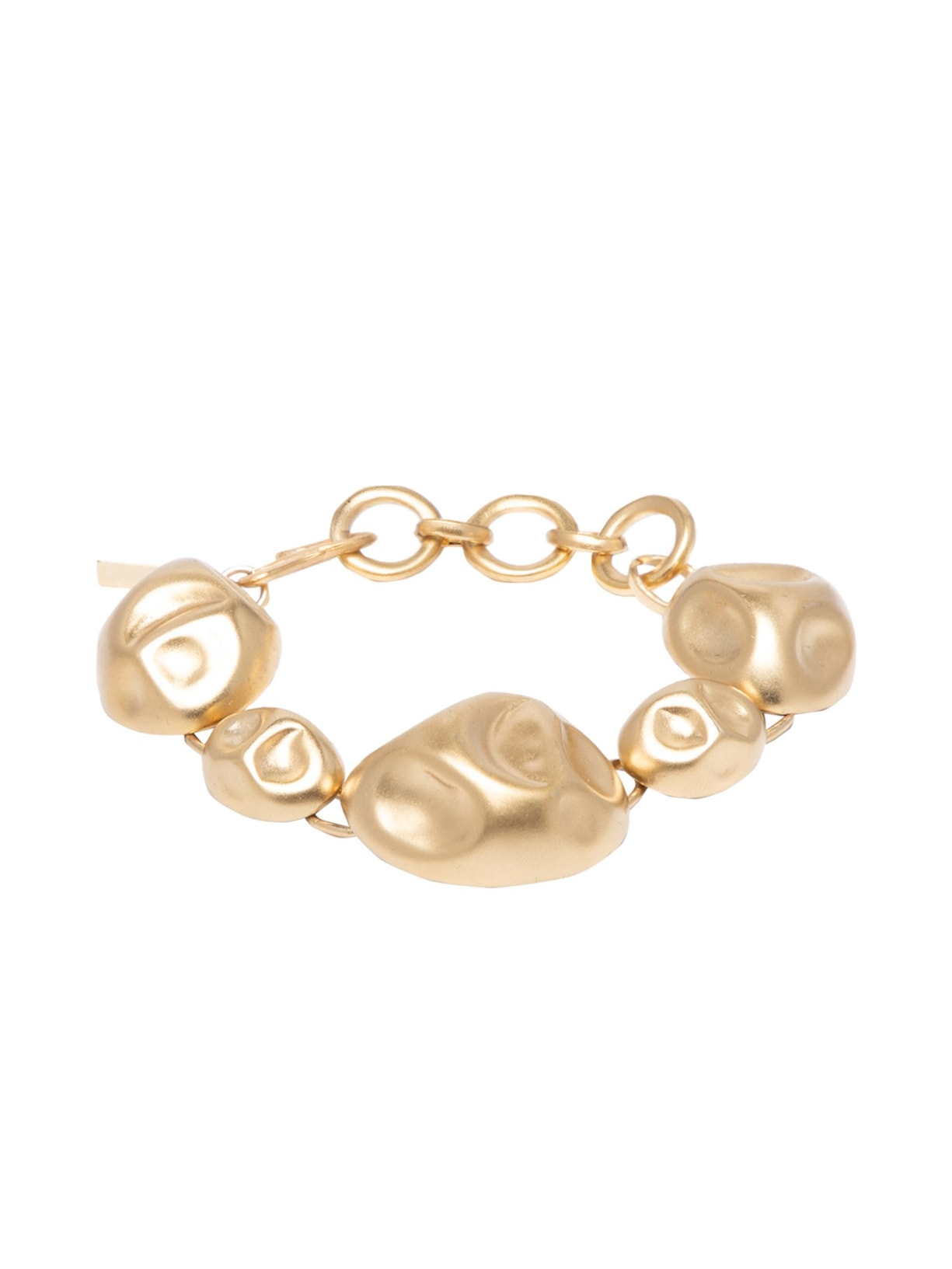 Pulseira Feminina Orgânica Amassada - Dourado