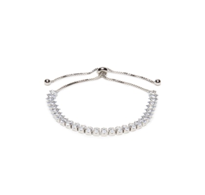Pulseira Feminina Zircônia - Prateado