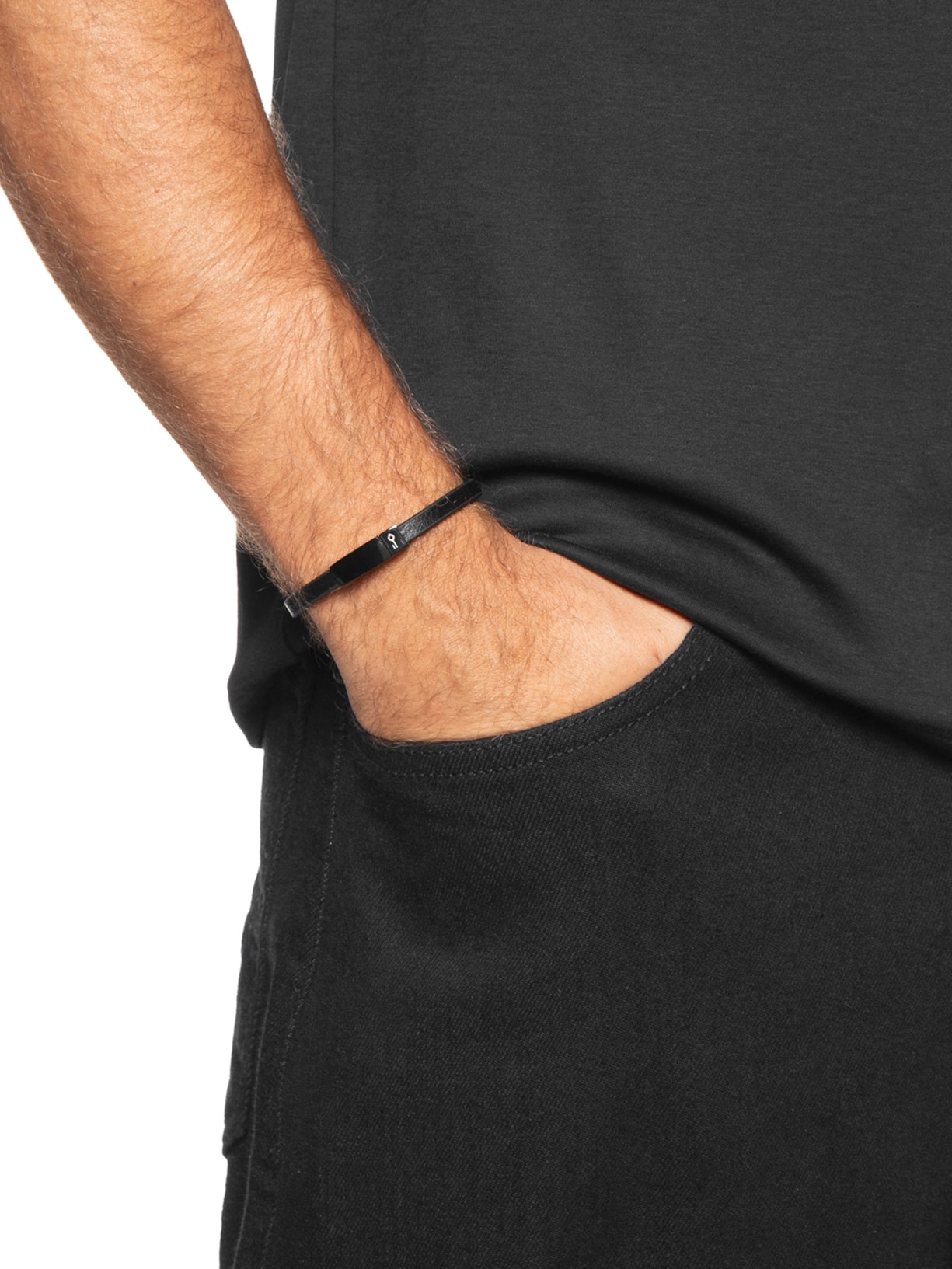 Pulseira Masculina Arnault Preto Key Design