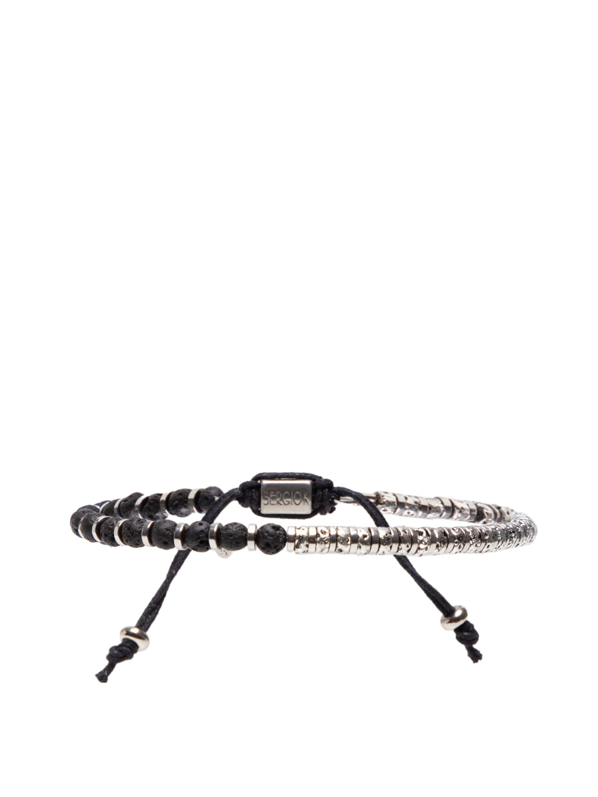 Pulseira Masculina Black Duo Silver - Preto