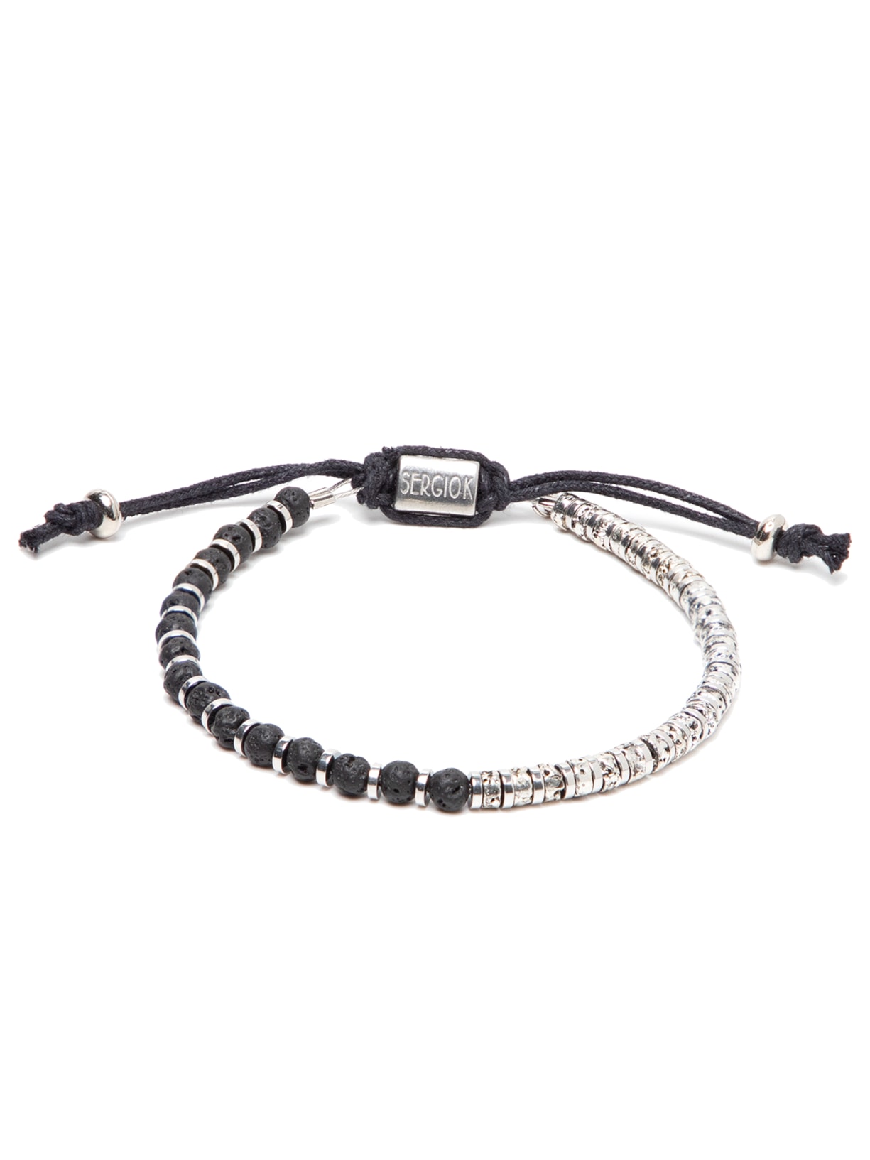 Pulseira Masculina Black Duo Silver - Preto