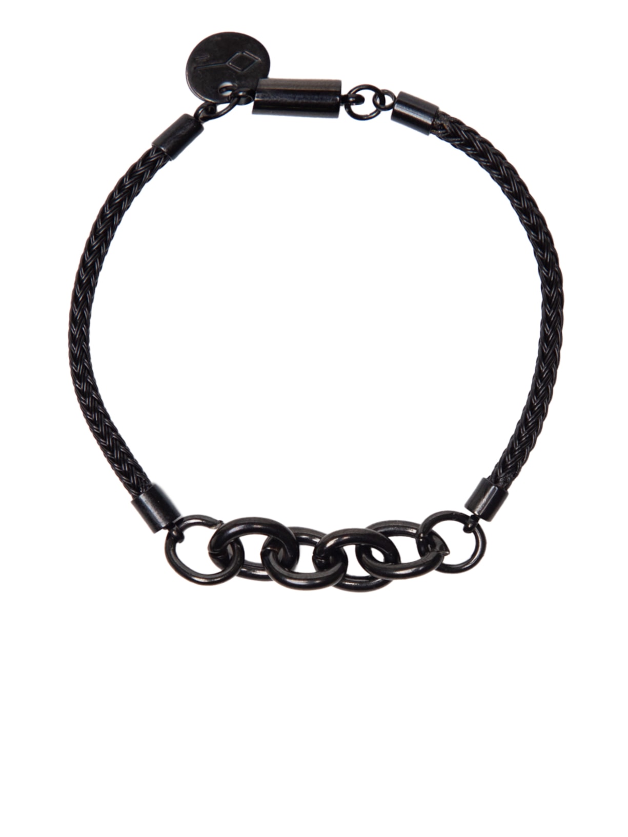 Pulseira Masculina Bucci De Cabo De Aço - Preto