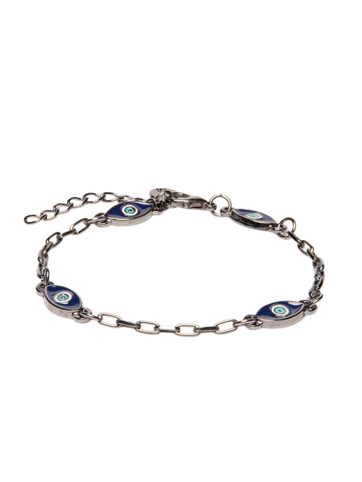 Pulseira Masculina Corrente Olho Grego Cinza Sergio K