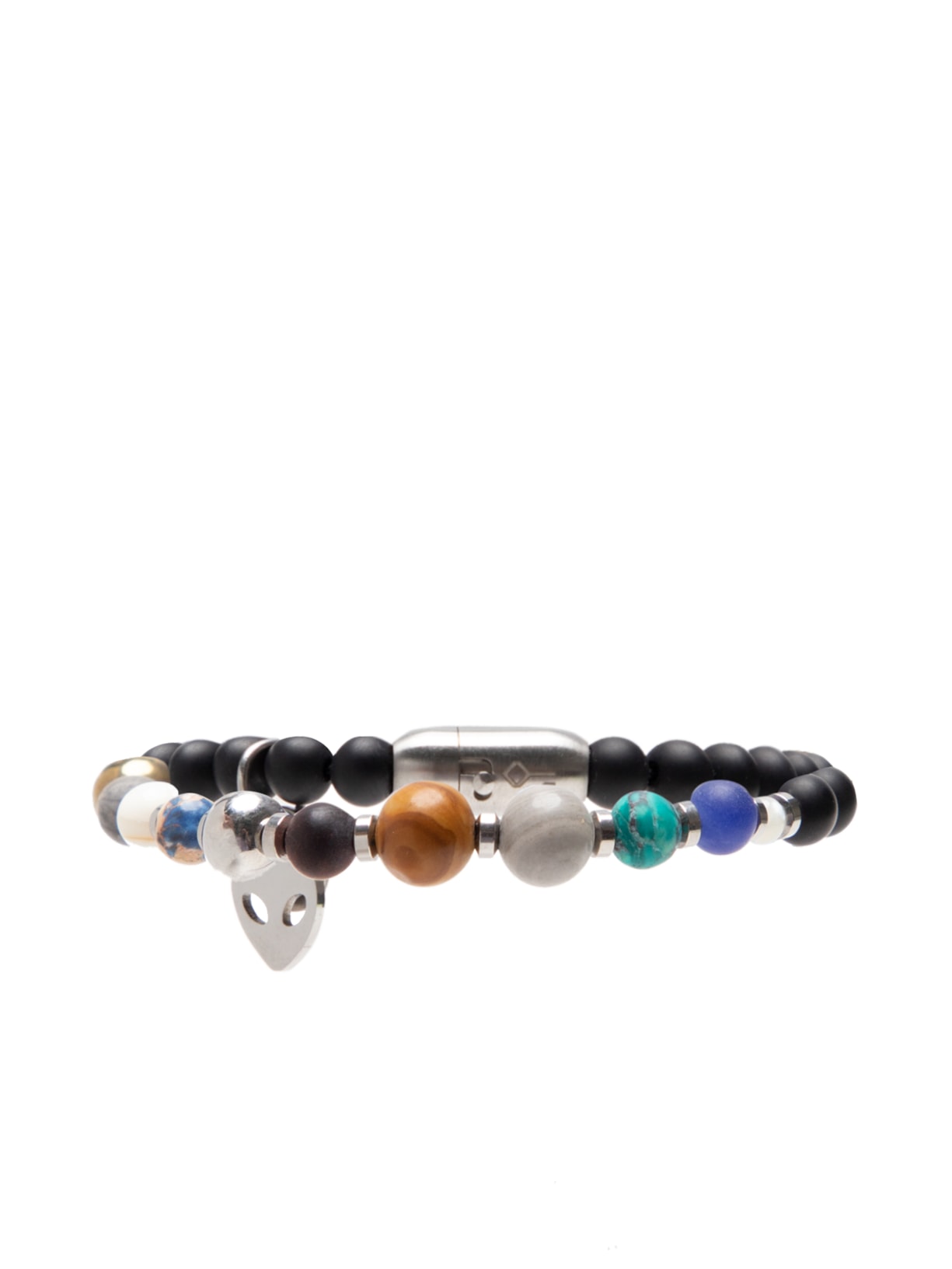 Pulseira Masculina Gaia De Pedra Natural Ágata Preta - C-head Por Caio Castro - Preto