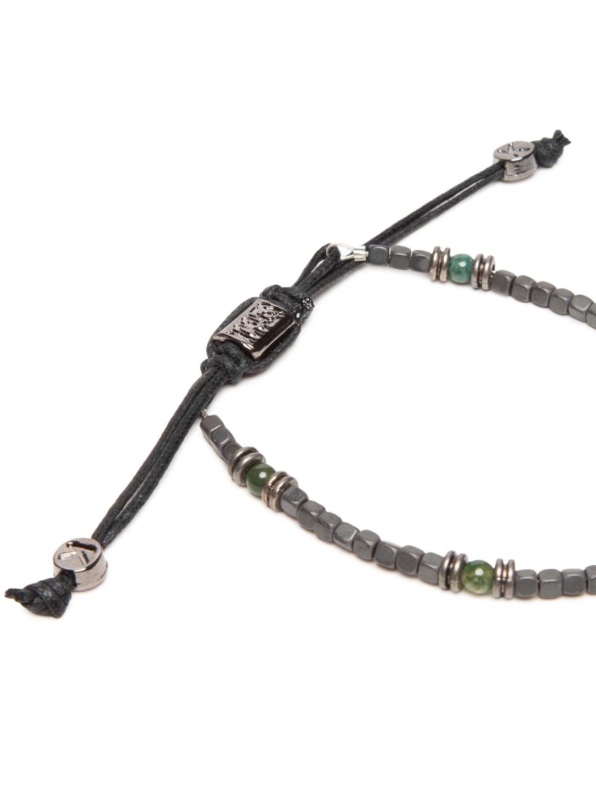 Pulseira Masculina Hematita E Pedra Cinza Sergio K