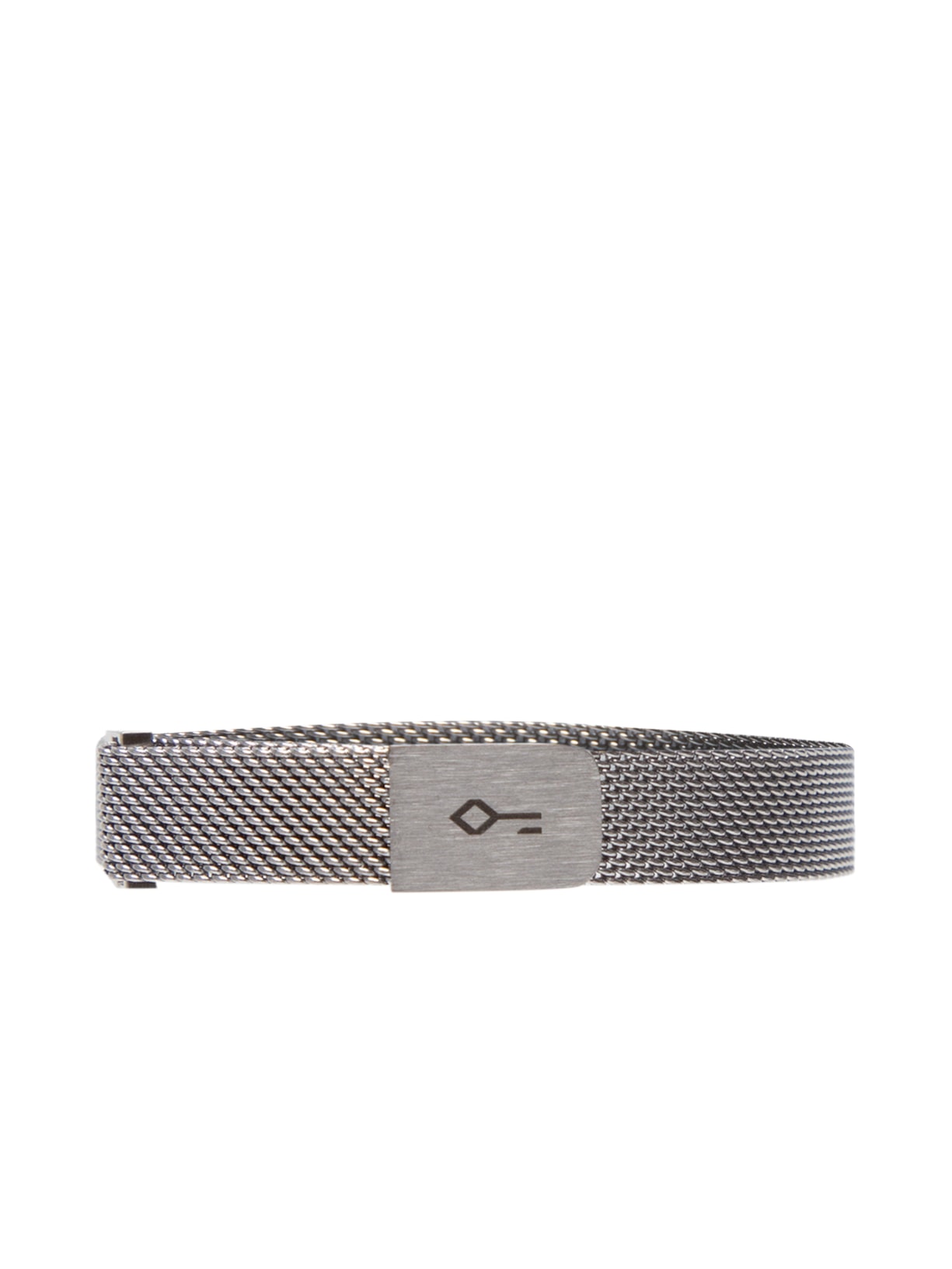 Pulseira Masculina Imã De Malha De Aço - Prata