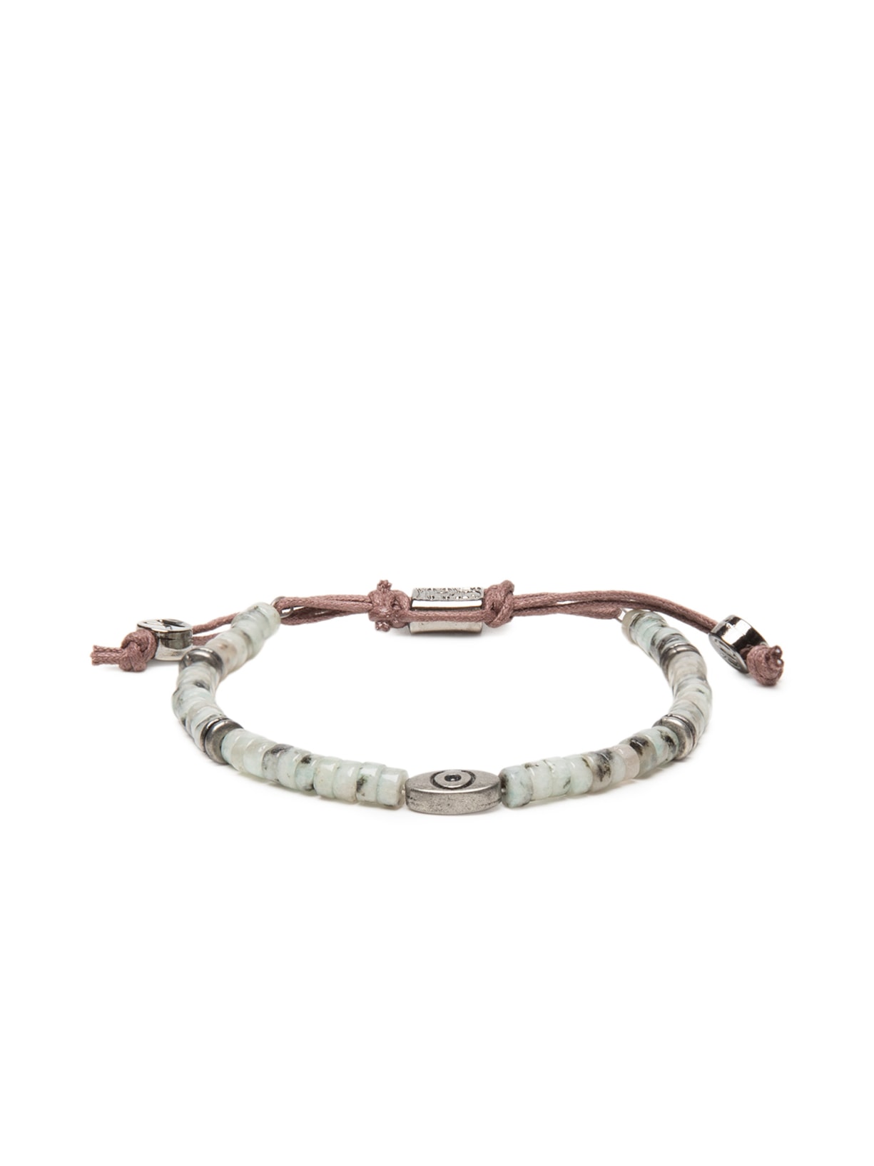 Pulseira Masculina Olho Grego E Pedra Cinza Sergio K
