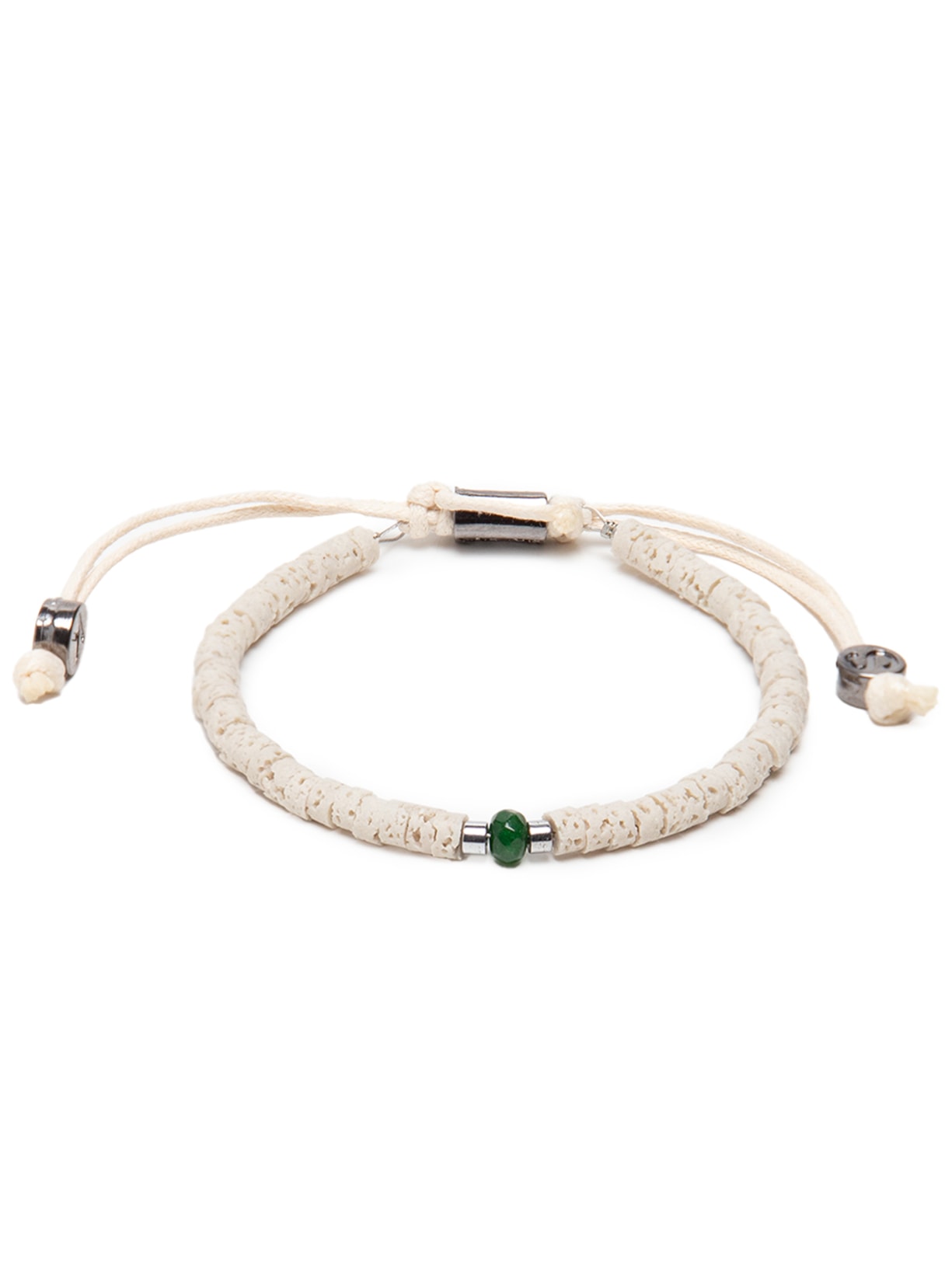 Pulseira Masculina Pedra Vulcânica - Off White
