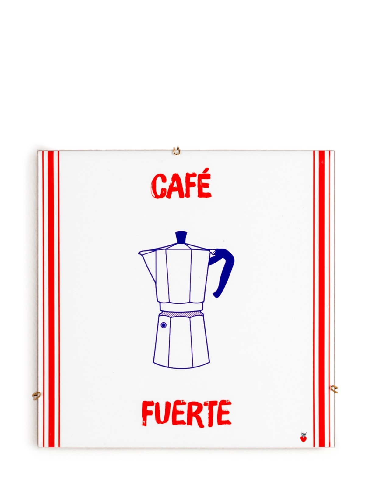 Quadro Azuleicha Café - Branco