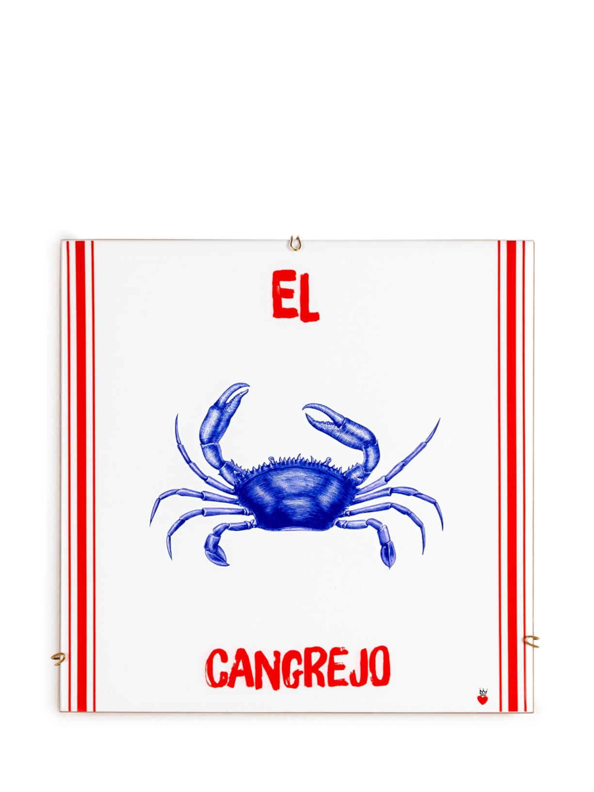 Quadro Azuleicha Caranguejo - Branco