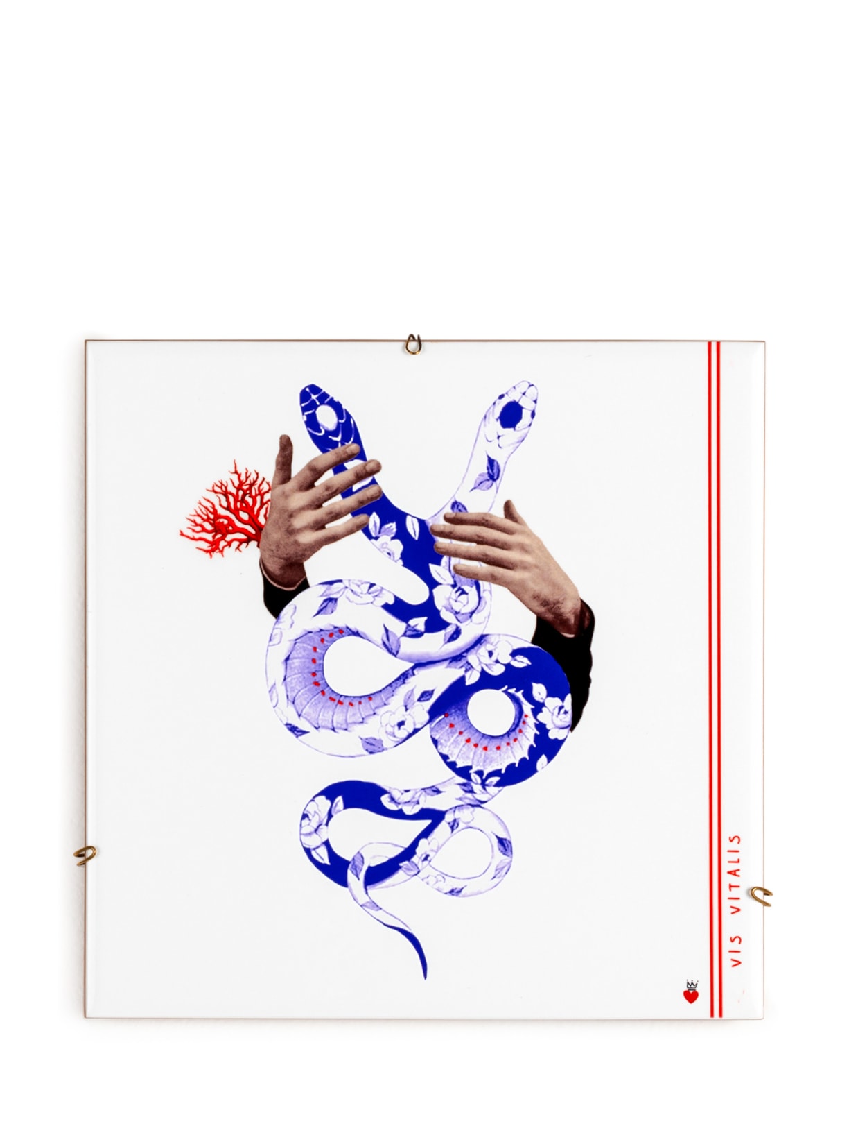 Quadro Azuleicha Cobra - Branco