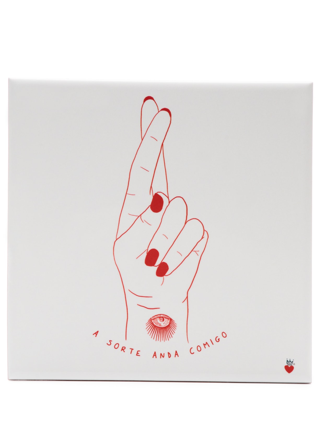 Quadro Azuleicha Mão - Vermelho