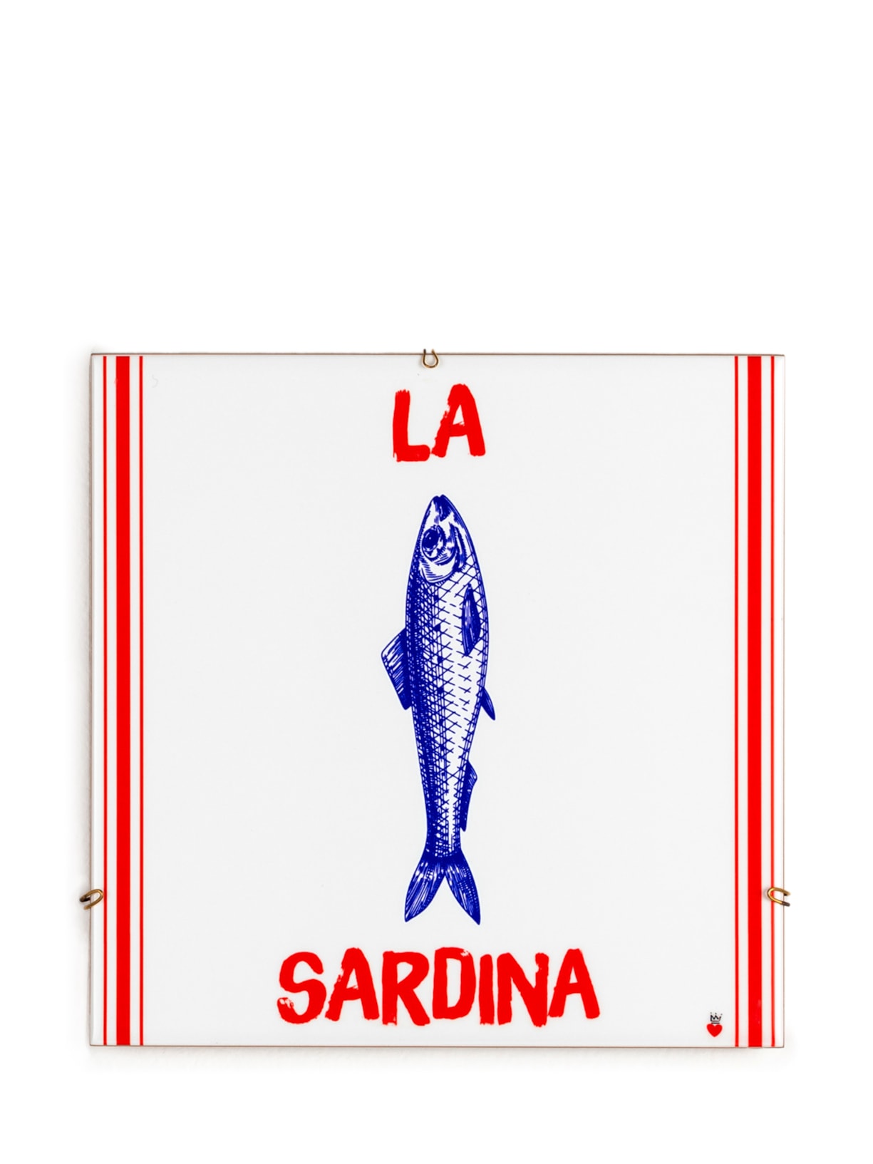 Quadro Azuleicha Sardinha - Branco