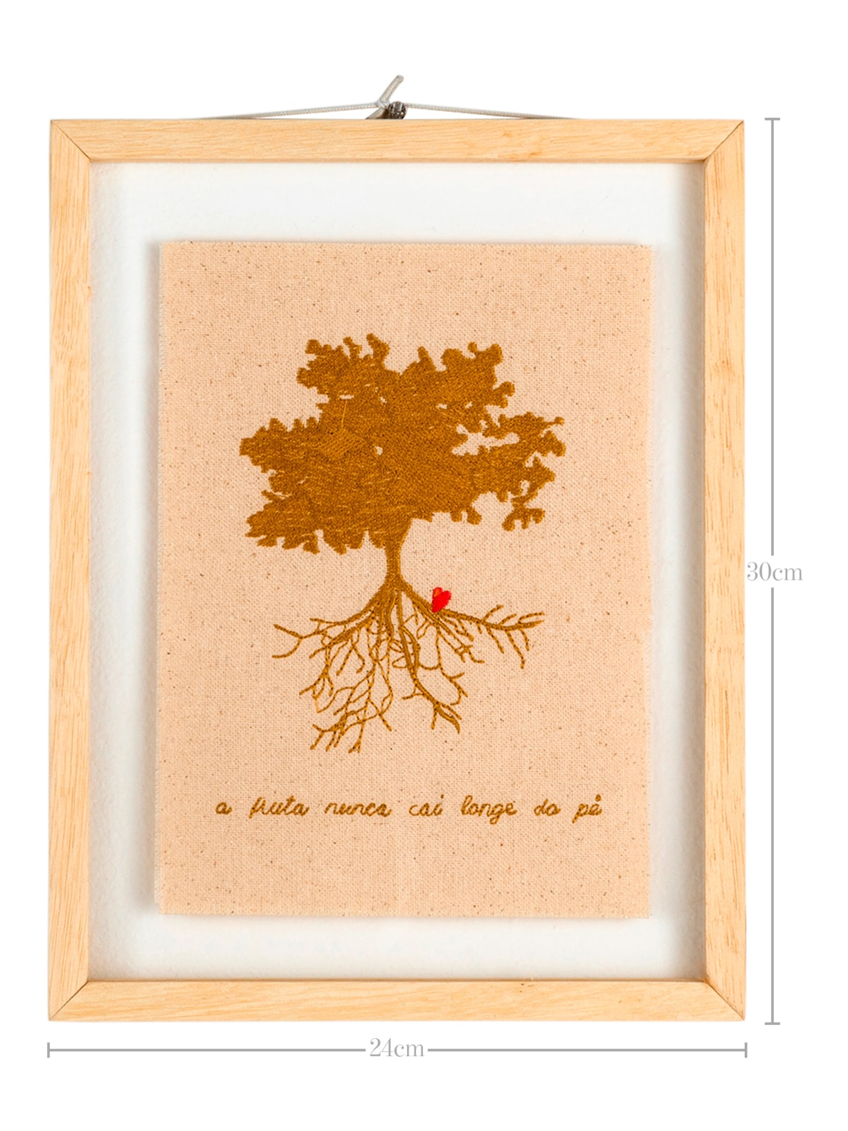 Quadro Duplo Bordado O Fruto Bege Mercatto Casa