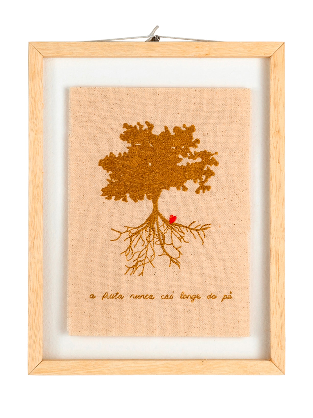 Quadro Duplo Bordado O Fruto Bege Mercatto Casa