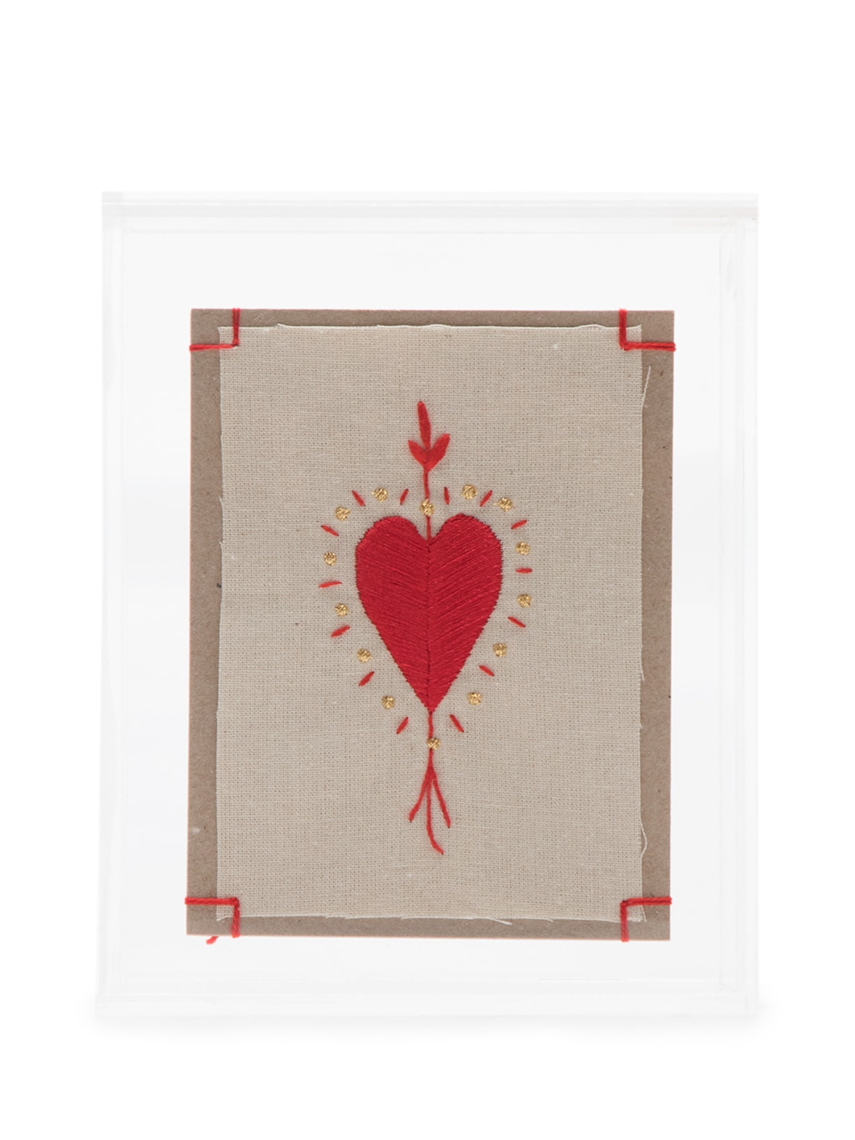 Quadro Galleria Coração Raio - Marrom