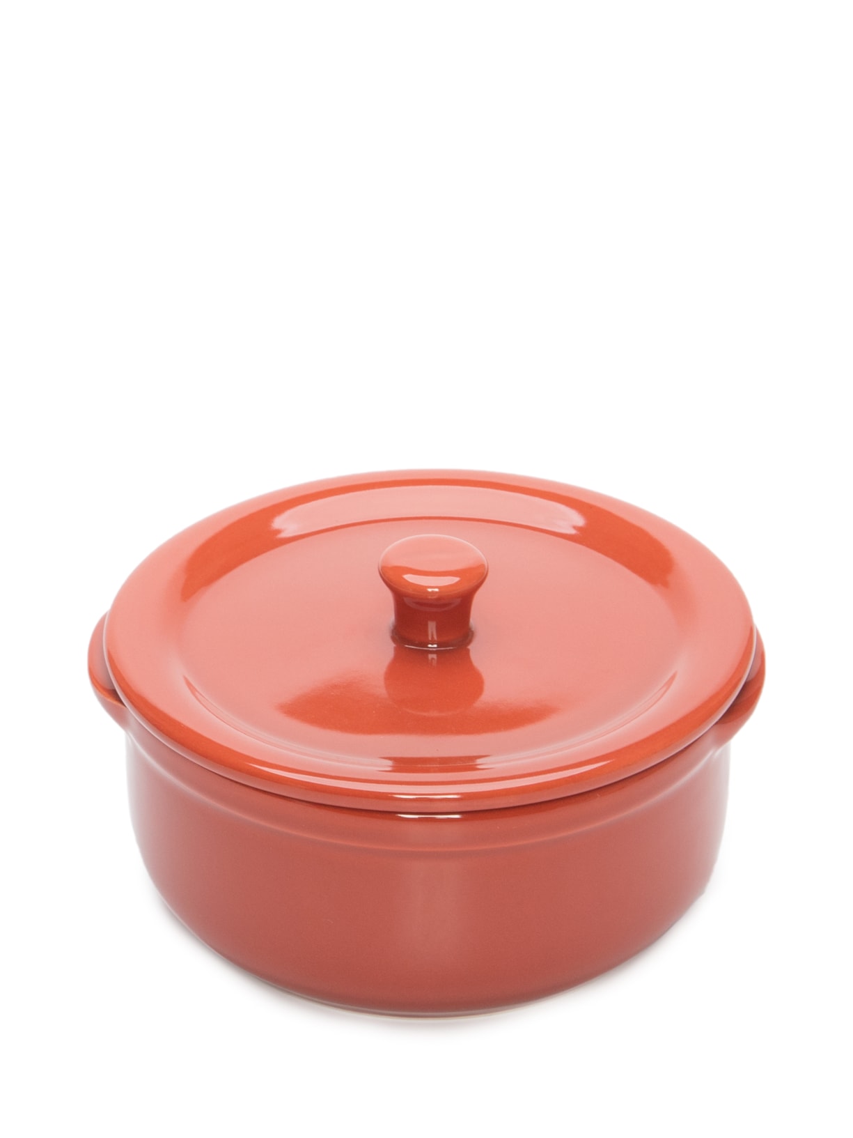 Ramequim Poelle Com Tampa  Em Cerâmica Marrom '2Home