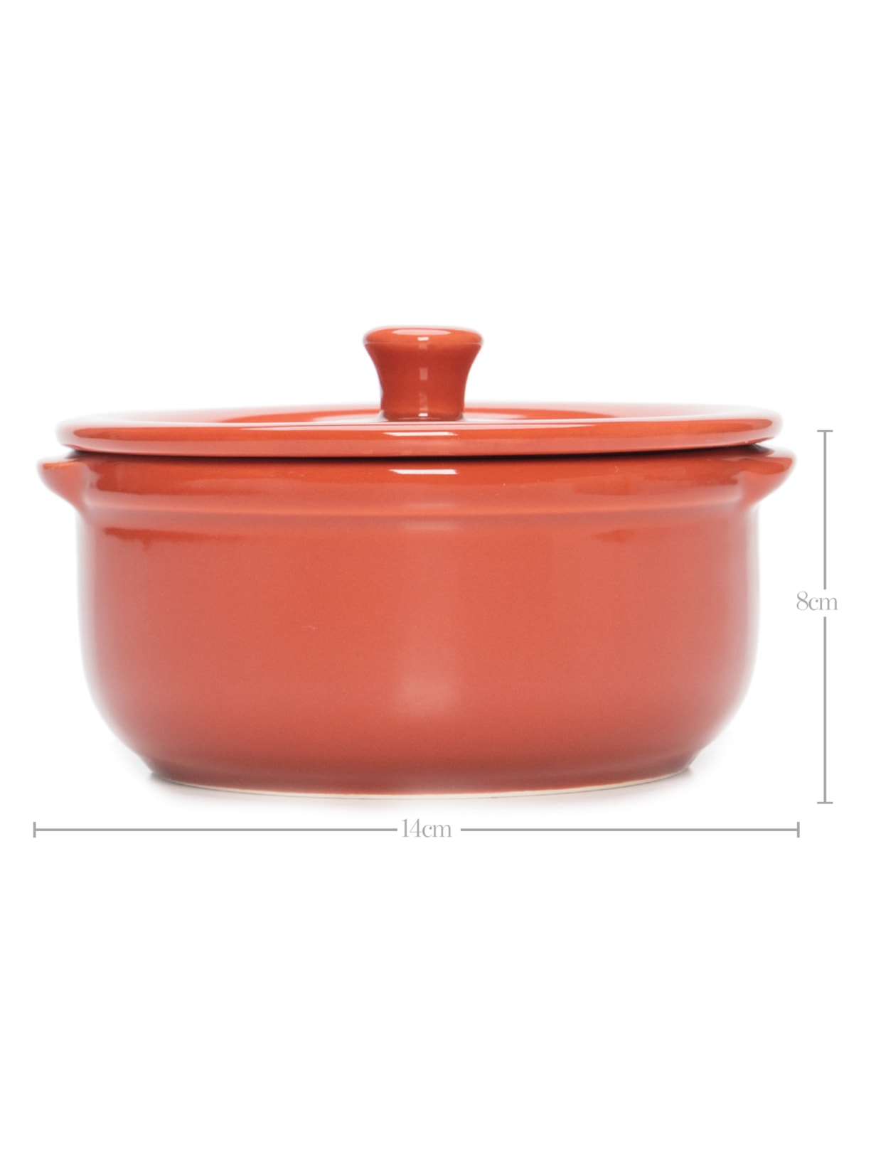 Ramequim Poelle Com Tampa  Em Cerâmica Marrom '2Home